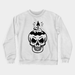 Skull With A Candle Crewneck Sweatshirt